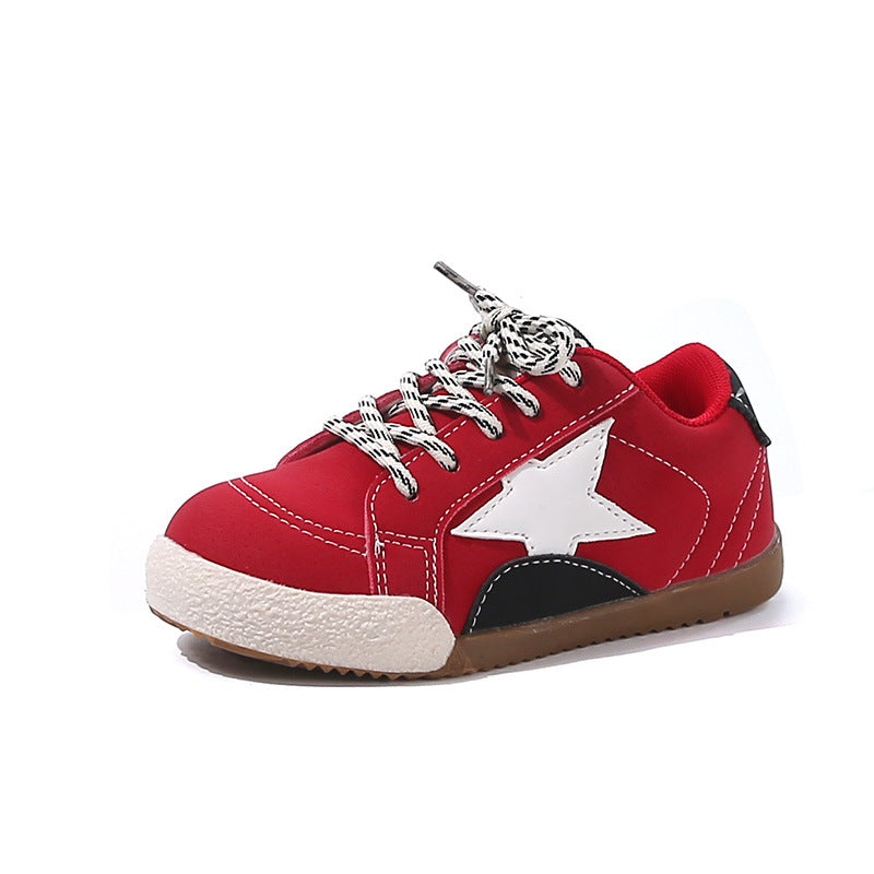 STAR PATCH SNEAKERS - RED