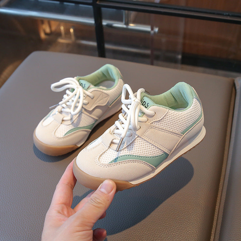 MESH VELCRO SNEAKERS - SEA GREEN