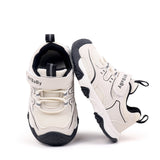 LACE DESIGN VELCRO CLOSURE PREWALKER SHOES - BLACK