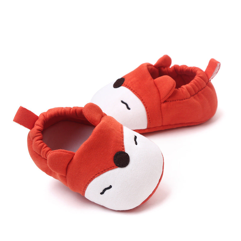 CARTOON FACE SLIP-ON BOOTIES - RUST ORANGE