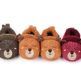 REINDEER FACE SLIP-ON BOOTIES - BROWN