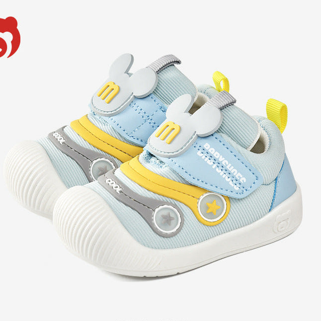 BUNNY EARS APPLIQUE PREWALKER SHOES - LIGHT BLUE