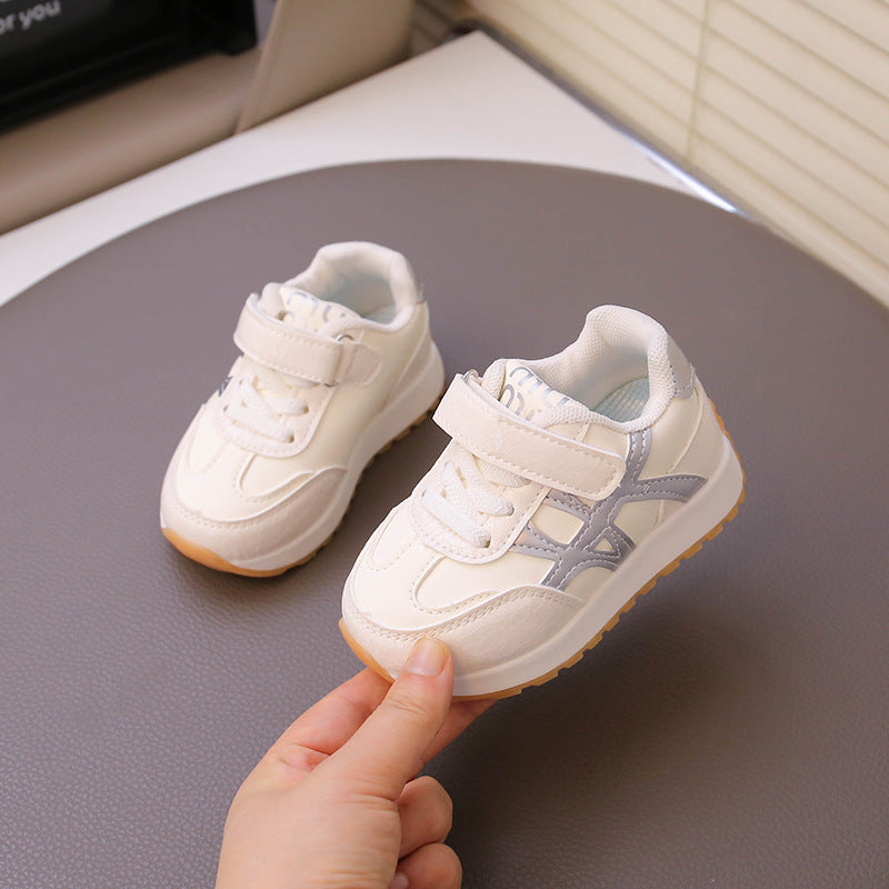 CRISS CROSS SNEAKERS - WHITE & SILVER