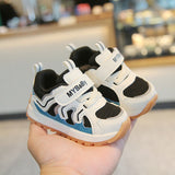 SIDE PATCH DETAILED PREWALKER SHOES - BLACK