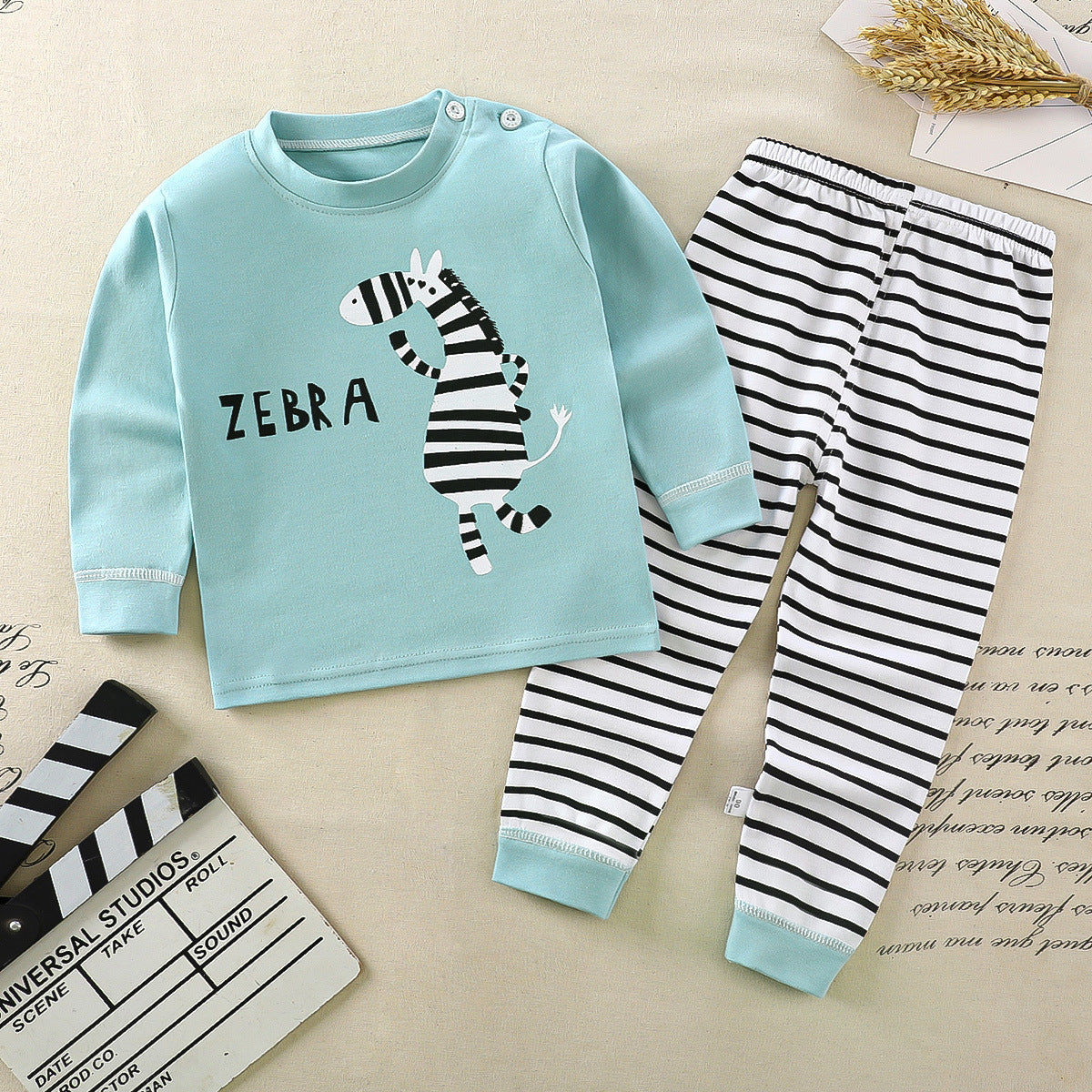ZEBRA PRINT CO-ORD SET - SEA GREEN