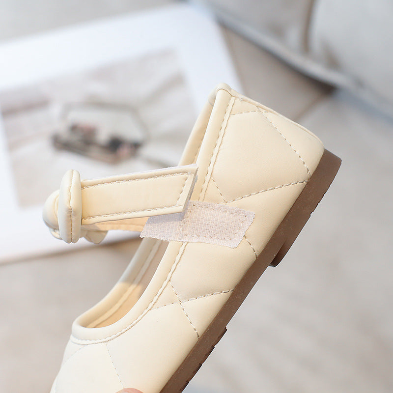 CHECKERED BALLERINAS - BEIGE