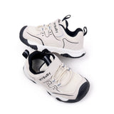 LACE DESIGN VELCRO CLOSURE PREWALKER SHOES - BLACK