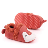 PENGUIN FACE SLIP-ON BOOTIES - RUST ORANGE