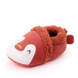 PENGUIN FACE SLIP-ON BOOTIES - RUST ORANGE