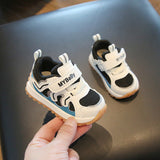 SIDE PATCH DETAILED PREWALKER SHOES - BLACK