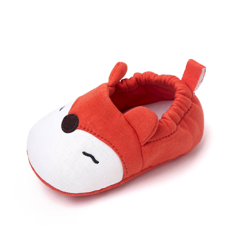 CARTOON FACE SLIP-ON BOOTIES - RUST ORANGE