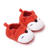 CARTOON FACE SLIP-ON BOOTIES - RUST ORANGE