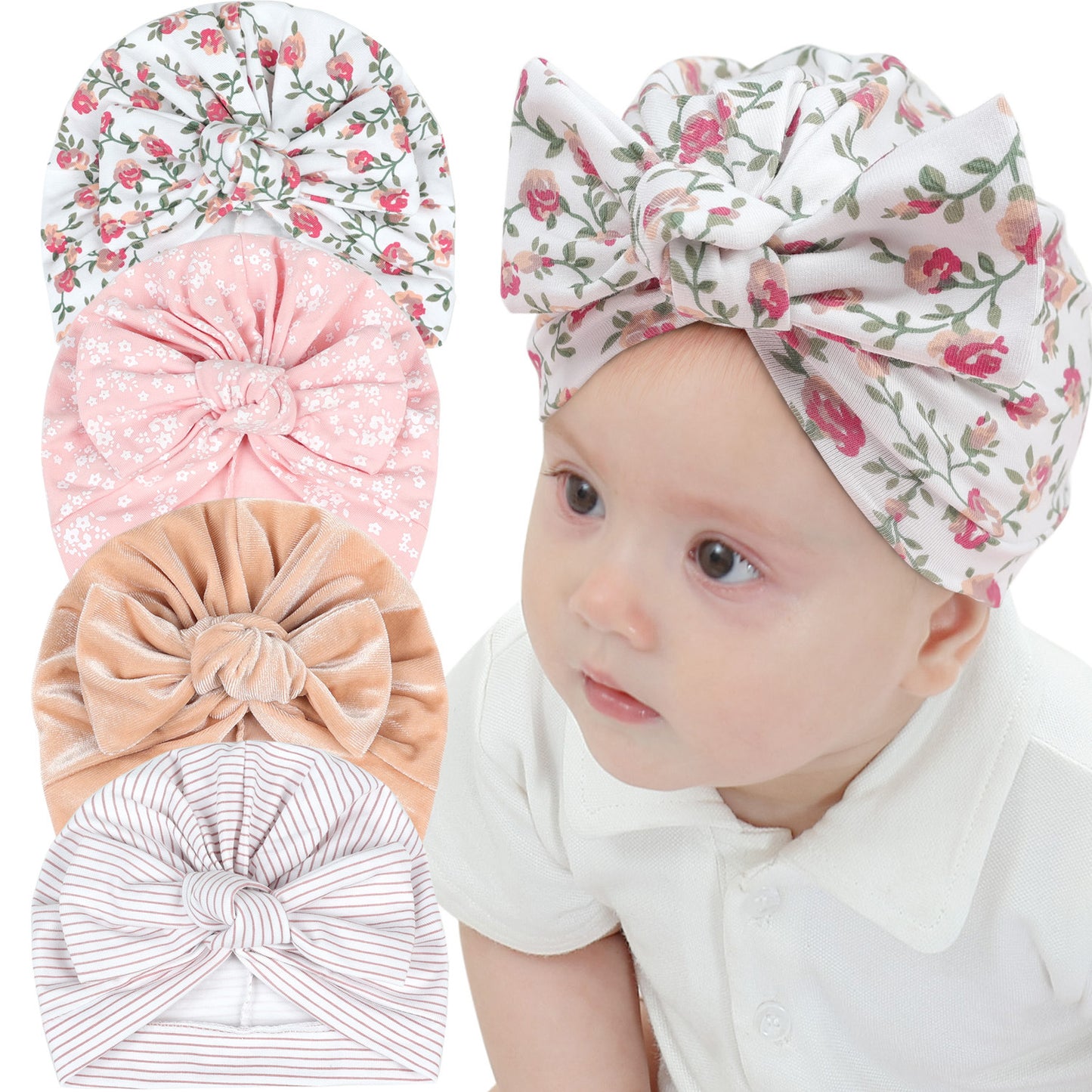 ASSORTED PRINTED BOW TURBAN