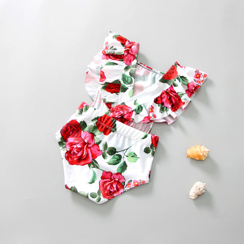 ROSY SWIMSUIT - RED & WHITE