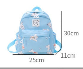 RABBIT PRINT BACKPACK - SEA GREEN