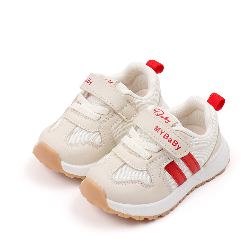 STRIPE PATCH VELCRO CLOSURE PREWALKER SHOES