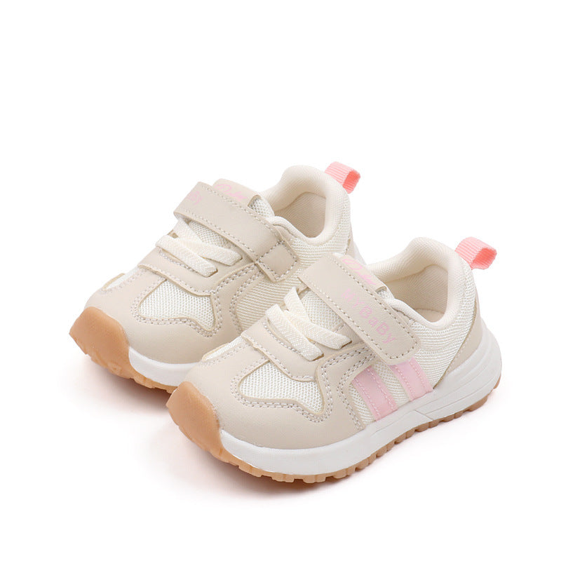 STRIPE PATCH VELCRO CLOSURE PREWALKER SHOES