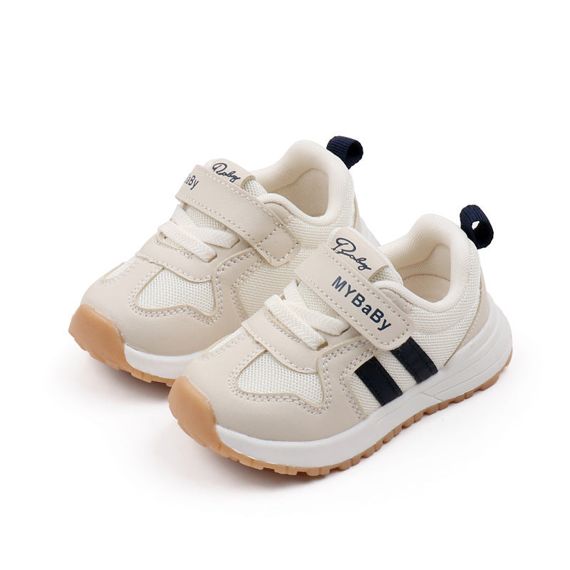 STRIPE PATCH VELCRO CLOSURE PREWALKER SHOES