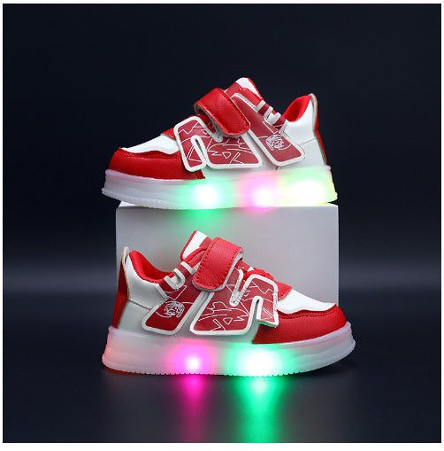 Patch Detailed LED Shoes - Red