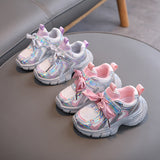 KNOT DETAILED SHINY SPORT SHOES - LIGHT PINK