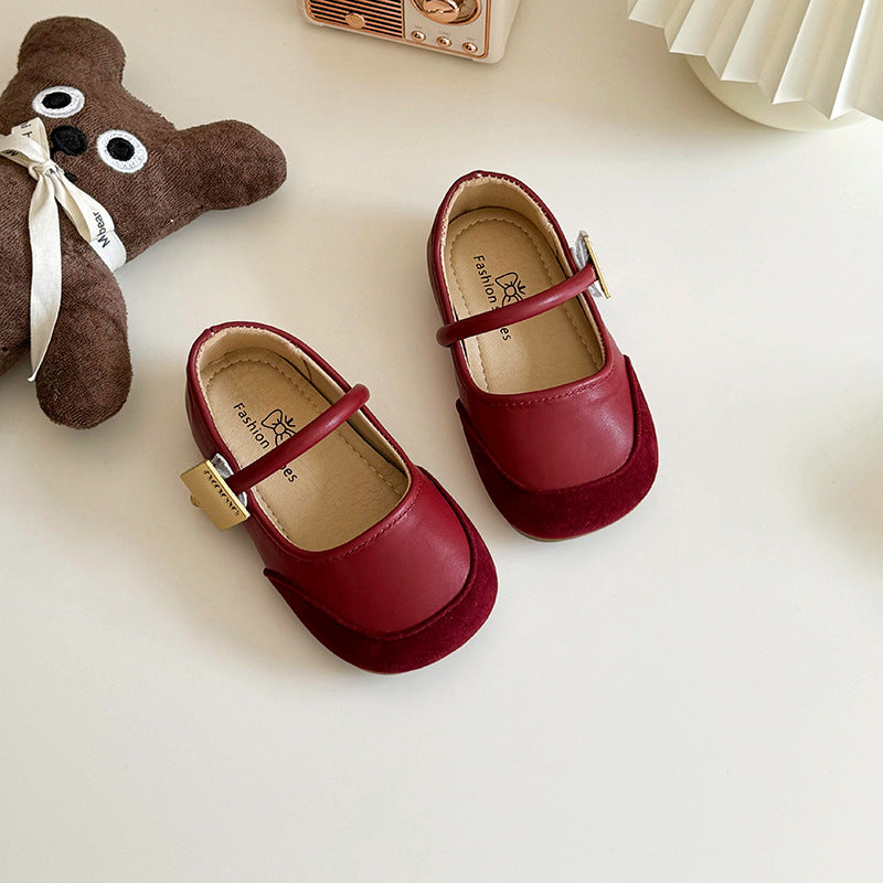 Charm Applique Mary Janes - Maroon