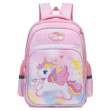 Flying Unicorn Print School Backpack - Light Pink