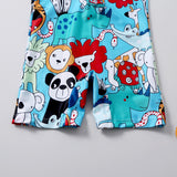 Animal Printed Legged Swimsuit - Multicolor