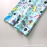 Unicorn & Rainbow Printed Legged Swimsuit With Cap - Blue