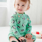 Penguin Printed Legged Swimsuit - Green