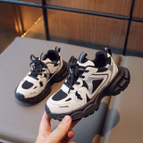 Mesh Detailed Lace Design Velcro Closure Sport Shoes - Black