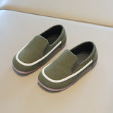 SUEDE SLIP-ON LOAFERS - OLIVE GREEN