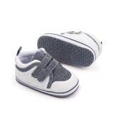DUAL COLOR DOUBLE VELCRO BOOTIES - WHITE & GREY