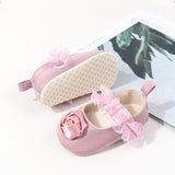 ROSE APPLIQUE BOOTIES - PINK