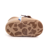 REINDEER FACE SLIP-ON BOOTIES - BROWN