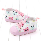 CARTOON PRINTED LACE DESIGN BOOTIES - PINK