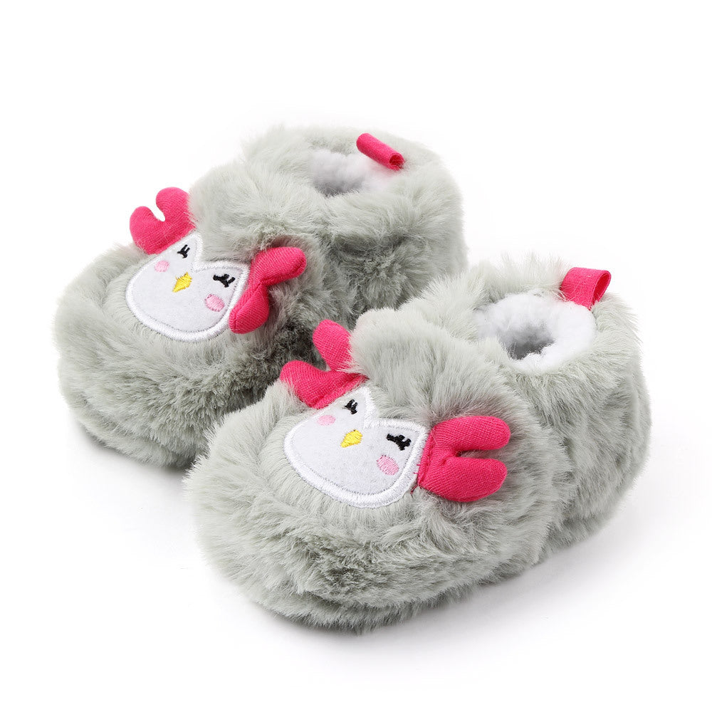 MONKEY FACE FUR BOOTIES - SEA GREEN