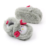 MONKEY FACE FUR BOOTIES - SEA GREEN