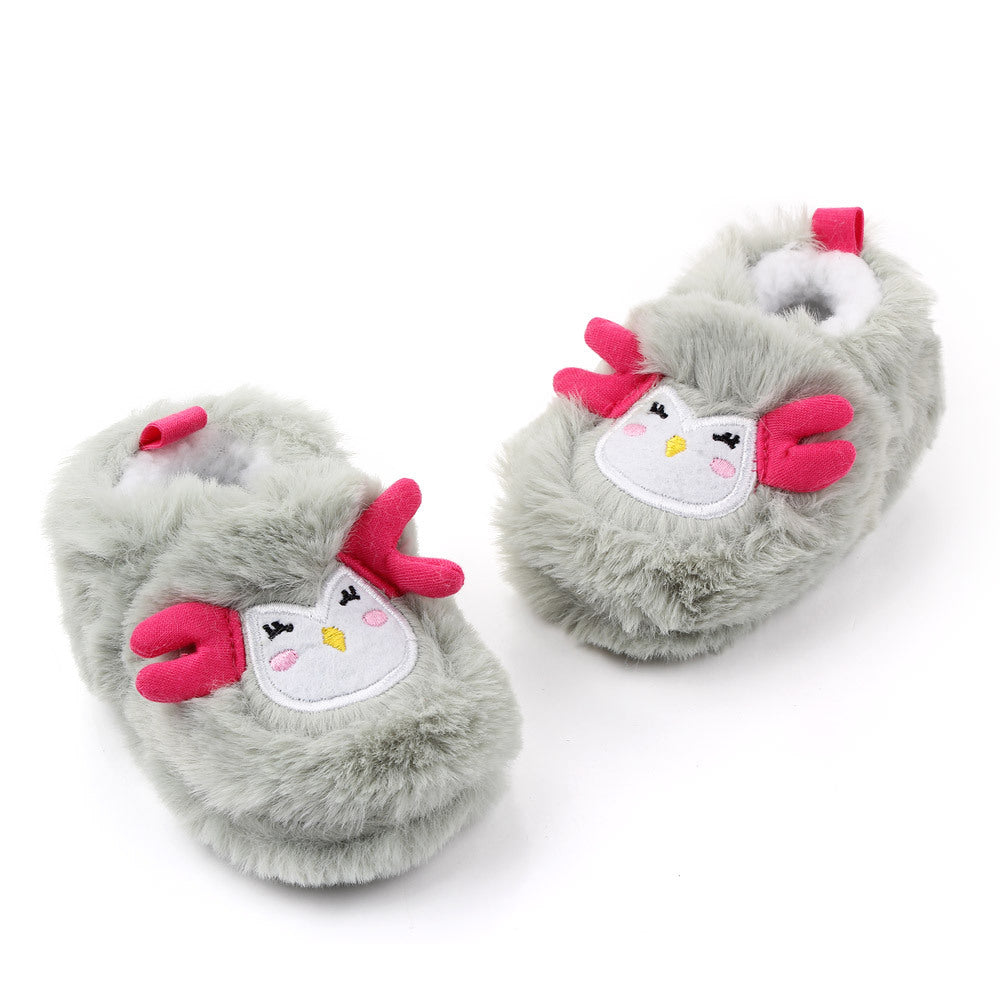 MONKEY FACE FUR BOOTIES - SEA GREEN