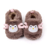 MONKEY FACE FUR BOOTIES - BROWN