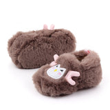 MONKEY FACE FUR BOOTIES - BROWN