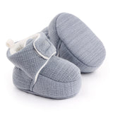 SOLID VELCRO CLOSURE HIGH TOP BOOTIES - GERY