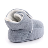 SOLID VELCRO CLOSURE HIGH TOP BOOTIES - GERY