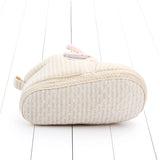 STRIPES DETAILED KNOT APPLIQUE BOOTIES - BEIGE