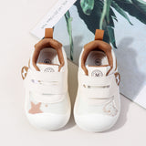 PUPPY PRINT PREWALKER SHOES - BROWN