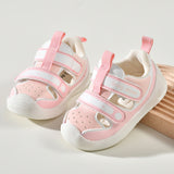 POLKA DOTS PRINTED SANDAL STYLE PREWALKER SHOES - LIGHT PINK