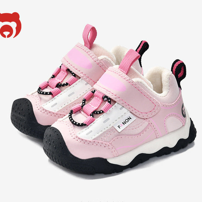 COLOR BLOCK PREWALKER SHOES - LIGHT PINK