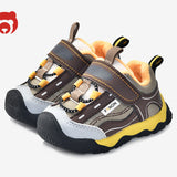 COLOR BLOCK PREWALKER SHOES - BROWN