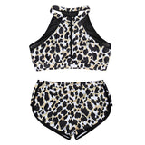 LITTLE LEOPARD SPLASH 2 PIECE SWIMSUIT - BLACK