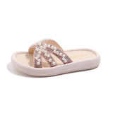 BEADS & PEARL APPLIQUE FLIP-FLOP - PINK