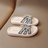 BEADS & PEARL APPLIQUE FLIP-FLOP - BLACK